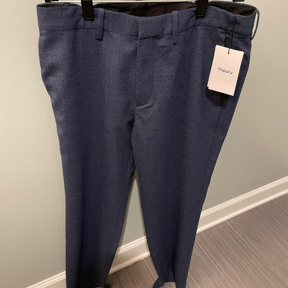 BNWT Theory Mayer Blue Dress Pants Slacks Trousers 31 x 29